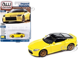 2023 Nissan Z Ikazuchi Yellow with Super Black Top "Import Legends" Limited Edition 1/64 Diecast Model Car by Auto World