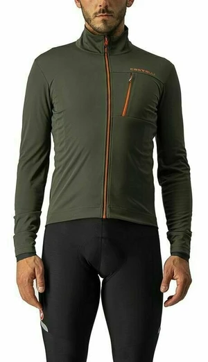 Castelli Go Veste Military Green/Fiery Red 3XL