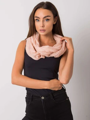 Peachy grey polka dot scarf