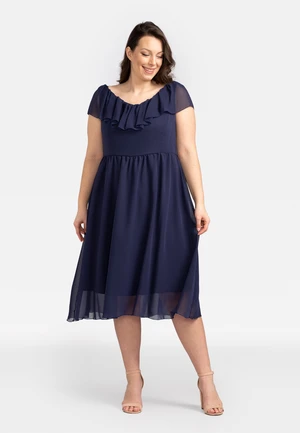 Karko Woman's Dress SB246 Navy Blue