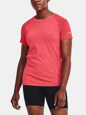 Růžové dámské tričko Under Armour UA Seamless Run SS