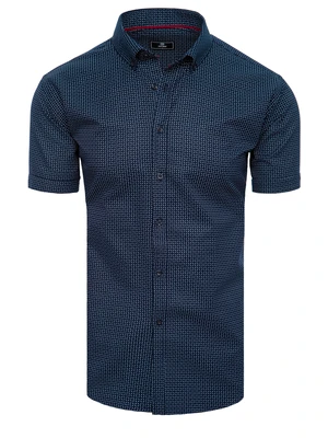 Dstreet Dark Blue Men's Short Sleeve Shirt