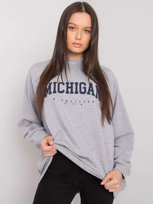 Women's cotton sweatshirt RUE PARIS Grey