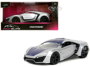 Lykan Hypersport Silver Metallic and Purple "Pink Slips" Series 1/32 Diecast Model Car by Jada