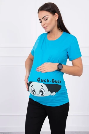 Maternity blouse Guck turquoise