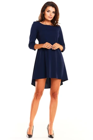 Awama Woman's Dress A232 Navy Blue