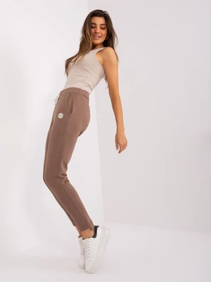 Brown sweatpants with narrow legs