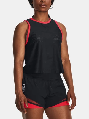 Čierne dámske športové crop top tielko Under Armour Anywhere