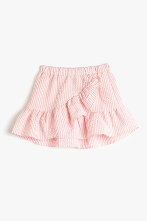 Koton Girl's Pink Striped Skirt