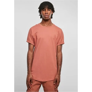 Long Shaped Terracotta Turnup Tee