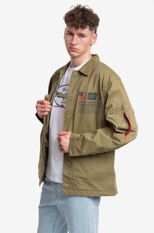 Bunda Alpha Industries Field Jacket LWC 136115 11 pánská, zelená barva, přechodná