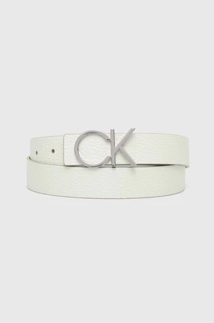 Oboustranný kožený pásek Calvin Klein dámský, zelená barva, K60K611904