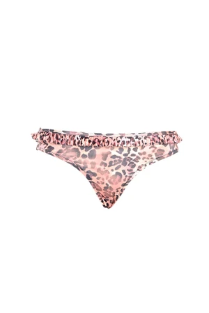 Trendyol Leopard Print Fodros Bikini alsó