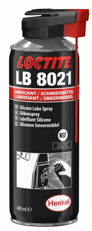 Silikonové mazivo (olej), univerzální, sprej 400 ml - Loctite LB 8021