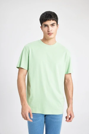 DEFACTO New Regular Fit Crew Neck Short Sleeve 100% Cotton Basic T-Shirt