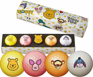 Volvik Solice Disney 4 Pack Golf Balls Winnie The Pooh Golfové míčky