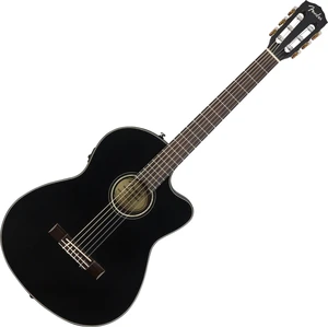 Fender CN-140SCE WN 4/4 Black Klasická gitara s elektronikou