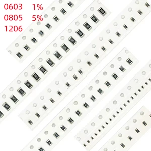 A 100pcs 1% 0603 0805 1206 SMD resistor 0R~10M 1/4W 82 15 220 330 ohm 9.1R 10R 11R 12R 13R 15R 16R 18R 20R 22R 24R 27R 30R 33R