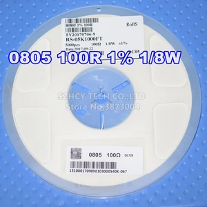 5000Pcs 0805 100R 1% 1/8W RS-05K1000FT 2012 New and origianl