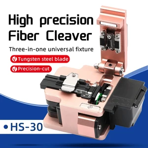 KELUSHI High Precision Fiber Cleaver HS-30 FTTH Cable Fiber Optic Cutting Knife Tools Cutter Three-in-one clamp slot 24 face