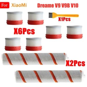 HEPA Filter For XiaoMi Dreame V9 V9B V10 Wireless Handheld Vacuum Cleaner Accessories Hepa Filter Roller Brush Parts Kit