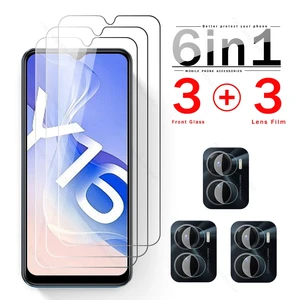 6To1 Camera Lens Protective Glass For Vivo Y16 4G Y 16 16Y 2022 V2204,V2214 6.51" Armor Safety Screen Protector Cover Film Guard