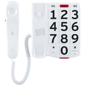 Amplified Single Line Corded Desk Telephone with Large Easy to Read Buttons and Extra Loud Ringer