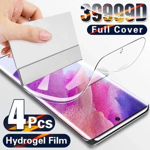 4Pcs Hydrogel Film Full Screen Protector For Samsung Galaxy S10 S20 S9 S8 S21 S22 Plus Ultra FE Note 20 8 9 10 Screen Protector