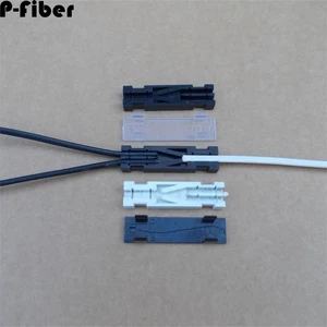 100pcs 1x2 furcation tube for optical fiber drop cable 1 in 2 out branching device black white furcating box