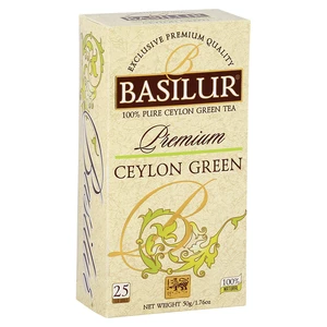 BASILUR Premium Ceylon Green zelený čaj 25 sáčků