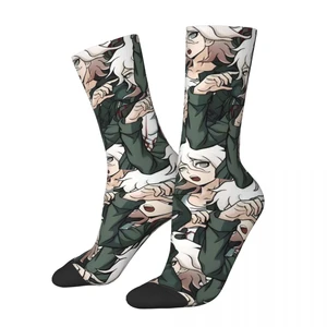 Happy Men's Socks Nagito Komaeda Voice Hope Retro Danganronpa Makoto Game Hip Hop Novelty Crew Sock Gift Pattern Printed