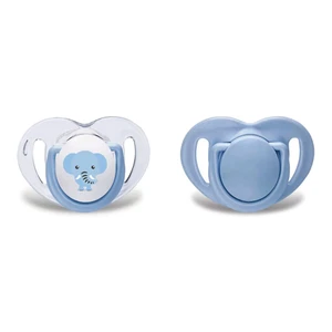 Maajoo silicone orthodontic double pacifier blue elephant/6 months +