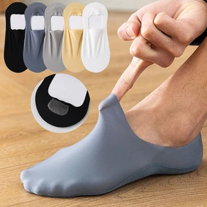 2023 New Summer Invisible Socks For Male Nylon Ice Silk Non-slip Socks No Trace Casual Breathable Sokken Classic Men's Socks