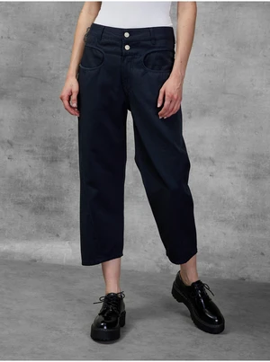 Navy blue women's three-quarter pants Diesel