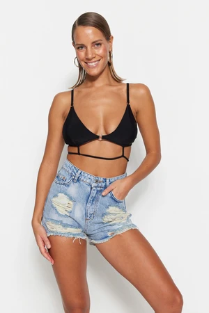 Trendyol Blue Denim Shorts