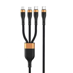 3v1 Kábel WG USB-C/Lightning/Micro na USB-C, 1,5m,až 100W,čierna