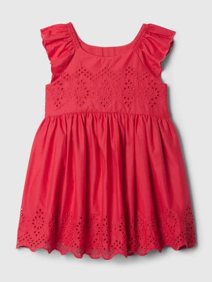 Červené dievčenské ľanové šaty GAP