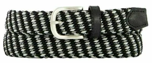 Alberto Metal  Braided Black/Silver 100 cm Cinturón