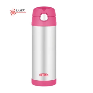 Thermos FUNtainer Dětská termoska s brčkem - růžová 470 ml