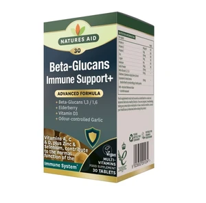 Natures Aid Beta Glukany s antioxidanty na imunitu 30 tablet