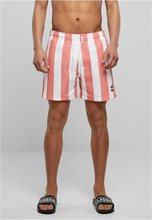 Patterned swim shorts palepinkbarstripe