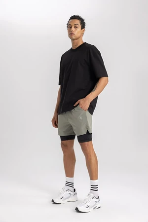 DEFACTO Fit Slim Fit Slim Cut Sports Woven Shorts