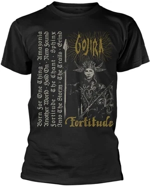 Gojira Tričko Fortitude Tracklist Unisex Black S