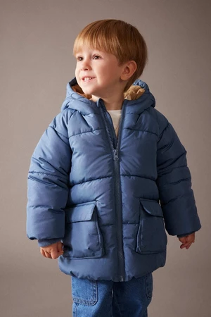 DEFACTO Baby Boy Hooded Fleece Lined Puffer Jacket