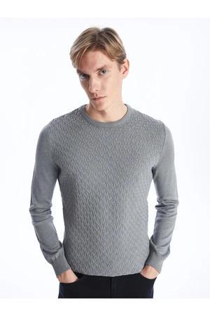 LC Waikiki Crew Neck Long Sleeve Men's Knitwear Sweater