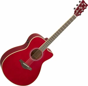 Yamaha FSC-TA Ruby Red Guitare Dreadnought acoustique-électrique