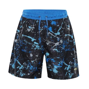 Blue and Black Men's Patterned Shorts NAX LUNG