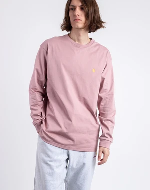 Carhartt WIP L/S Chase T-Shirt Glassy Pink/Gold M