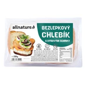 ALLNATURE Bezlepkový chlebík s dýňovými semínky 350 g