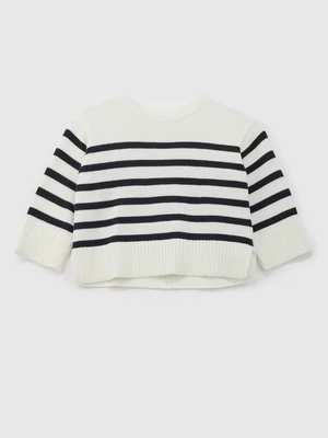 White Girly Striped Sweater GAP